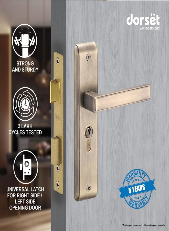Dorset Kaira 8 inch Mortise Door Lockset - 60 mm Key and Knob Cylinder | Ideal for Bedroom/Main Doors, Antique Finish | HLKAIAPT - Image 2